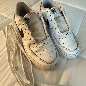 Nike Air Force 1 Men's White and Black Sneakers